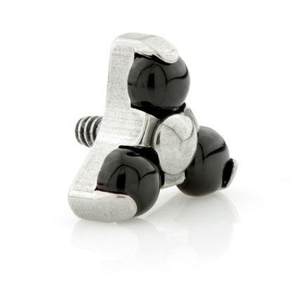 Ti Internal Black Agate Trinity Stone Attachment