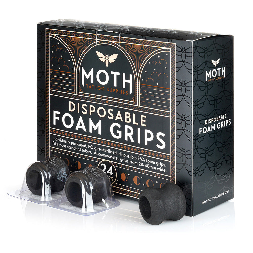 Moth Disposable Foam Grips - Black (Pack of 24)