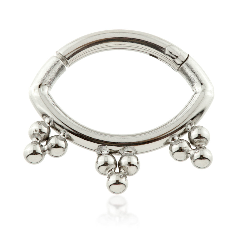 Ti Tribal Beads Hinged Daith Ring