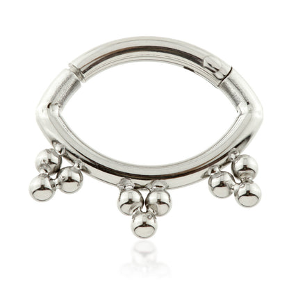 Ti Tribal Beads Hinged Daith Ring