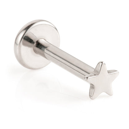 Ti Threadless Labret with Star Disk Attachment