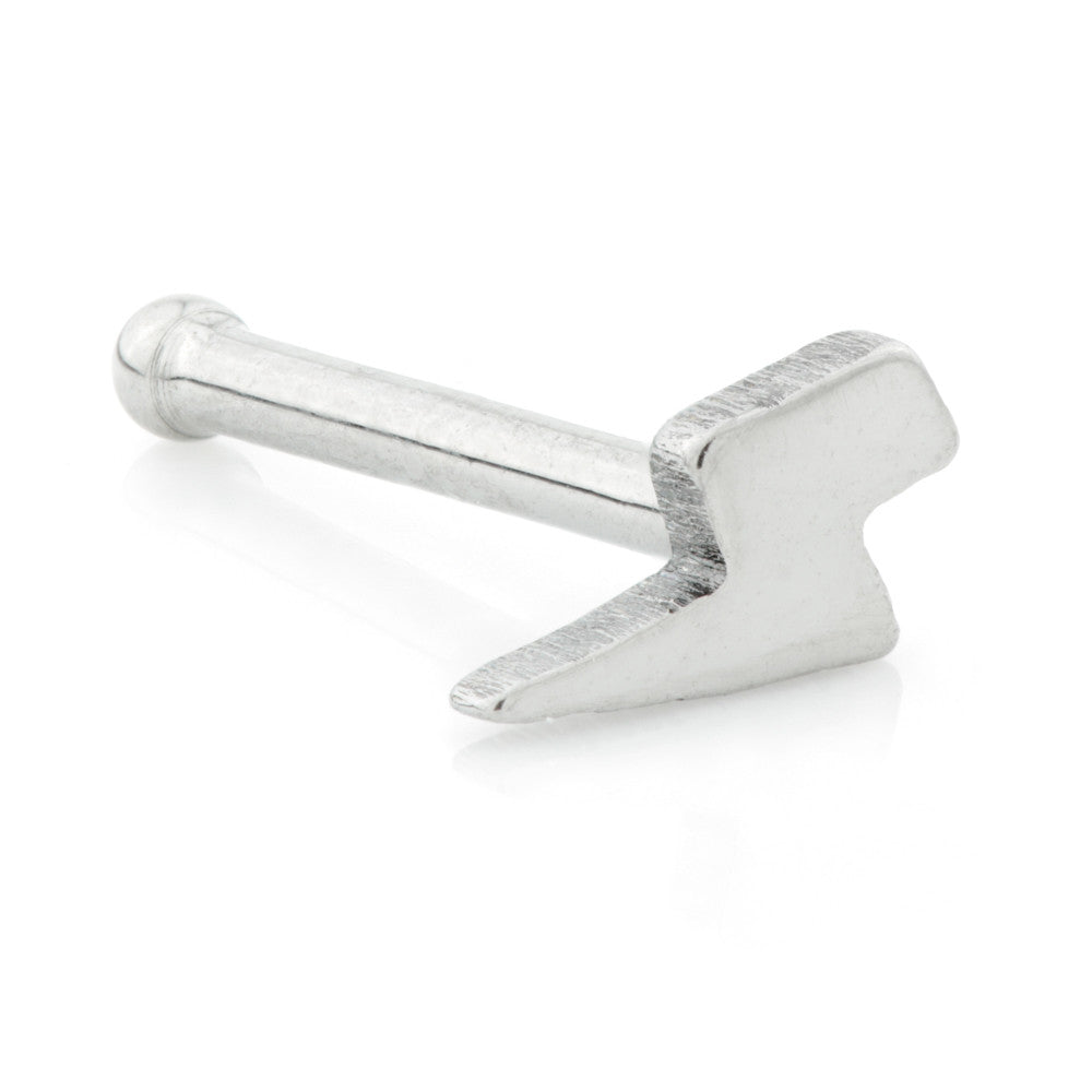 Ti Lightning Bolt Straight Nose Stud