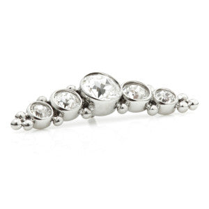 Ti Couture Internal Gem Crescent Attachment (0.8mm thread)