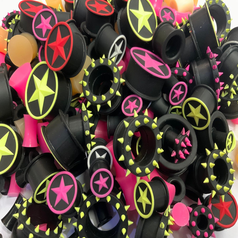 Flexi Silicone Plugs Mixed Bag (approx 100 pieces)