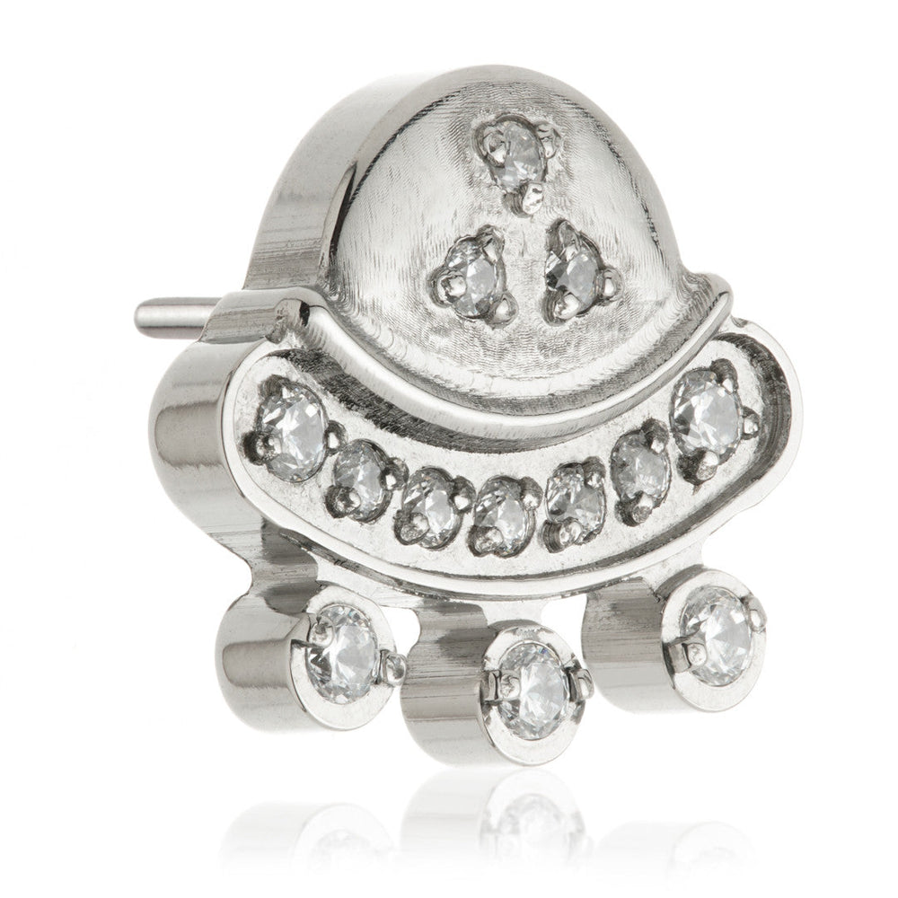 Ti UFO with Gems Threadless Attachment