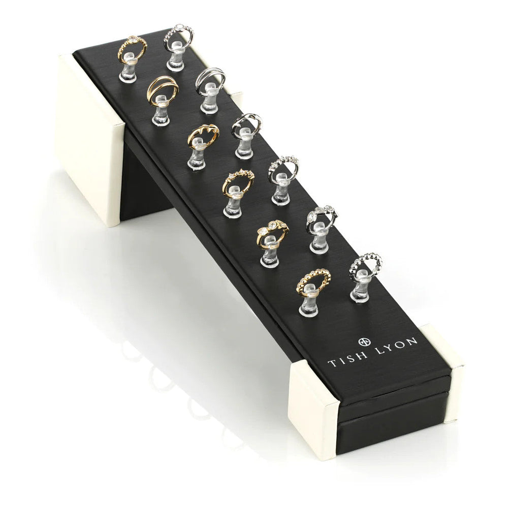 14ct Gold Side Facing Hinged Ring Bundle - 12 Piece Display