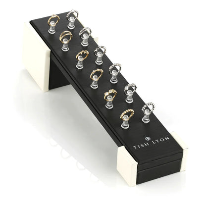 14ct Gold Side Facing Hinged Ring Bundle - 12 Piece Display