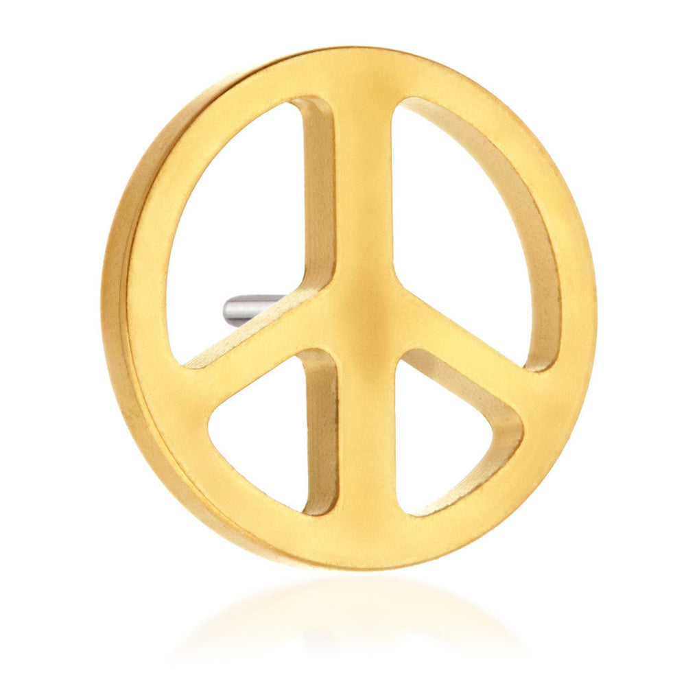 Zircon Gold Ti Internal Peace Sign Attachment