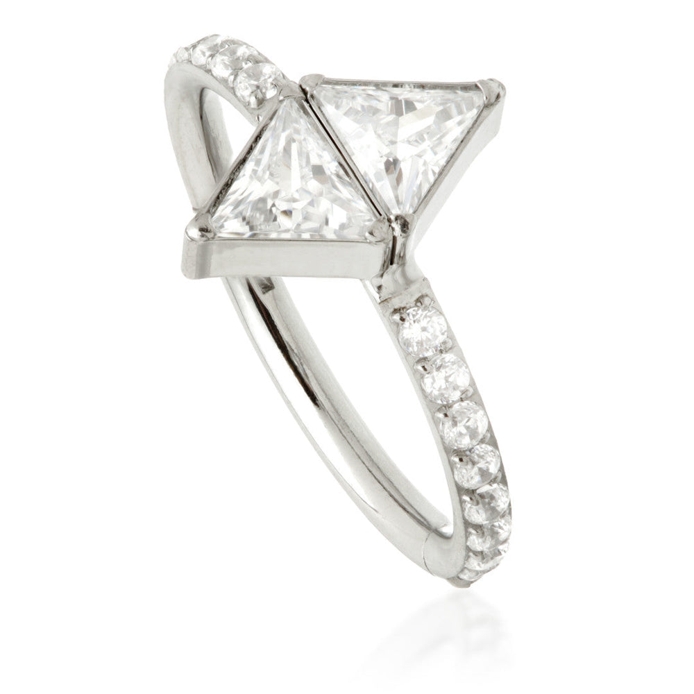 Ti Couture Pave Double Trillian Cut Hinged Ring-1.2-8