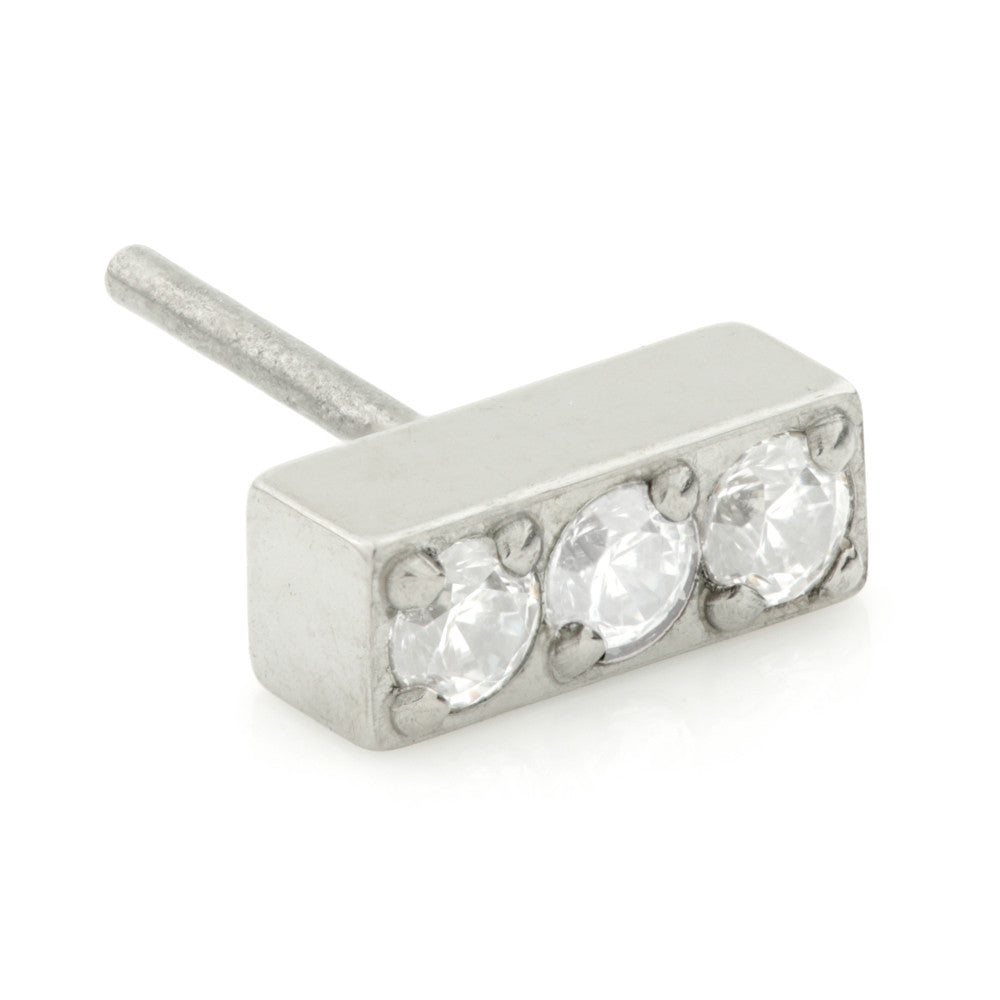 Threadless Ti Multi 3 Gem Bar Attachment