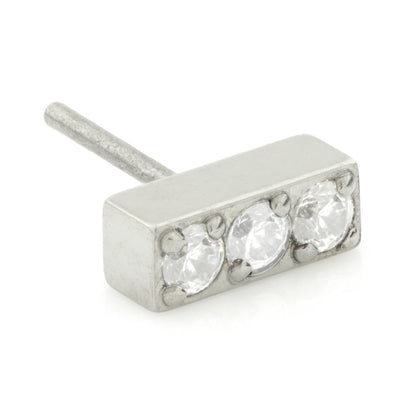 Threadless Ti Multi 3 Gem Bar Attachment