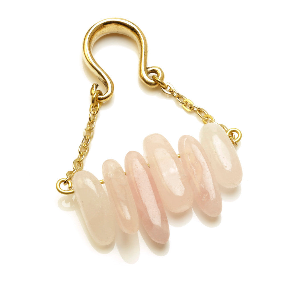 1x Rose Quartz Ear Weight