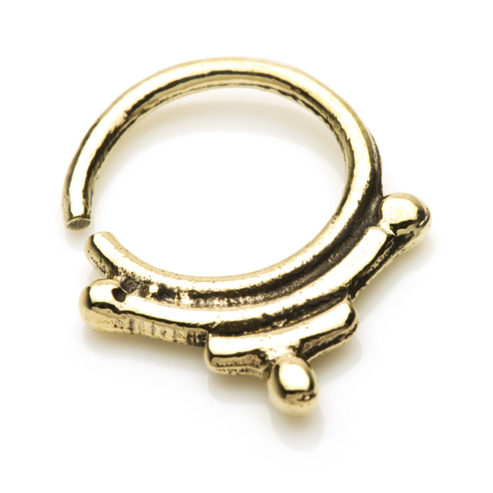 1x Tribal Brass Open Ring