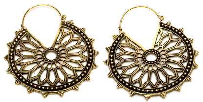 Huge Brass Mandala Earrings (Pair) - BRASSHOOP63