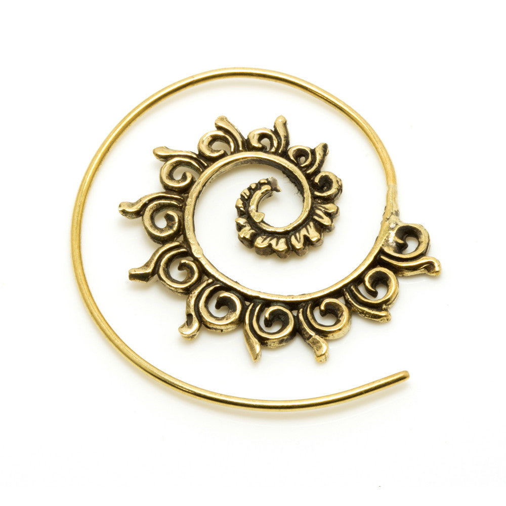 1x Tribal Brass Spiral 35mm
