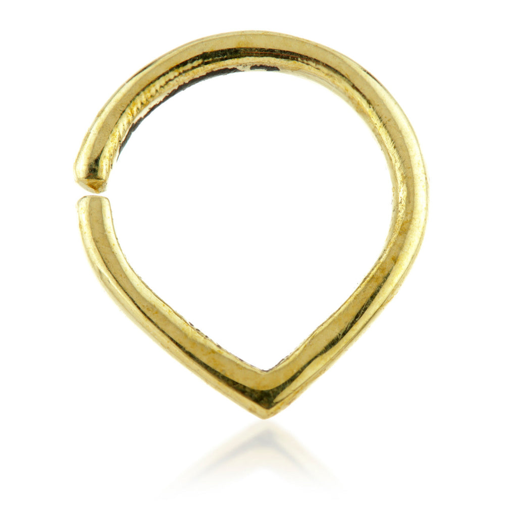 Wishbone Brass Open Cartilage Ring