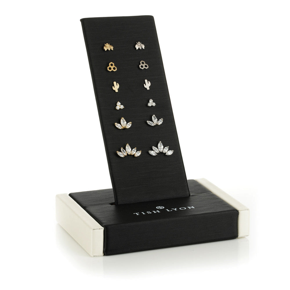 BUN15 - Mixed Gold External Barbell Display - 12 Piece Display - 9ct & 14ct