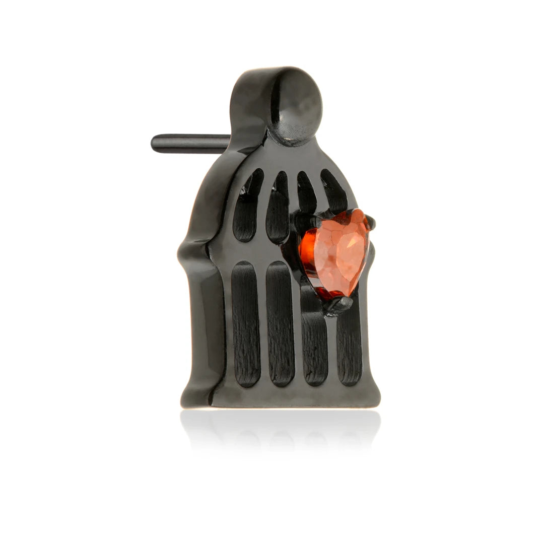 Black PVD Ti Threadless Birdcage Attachment