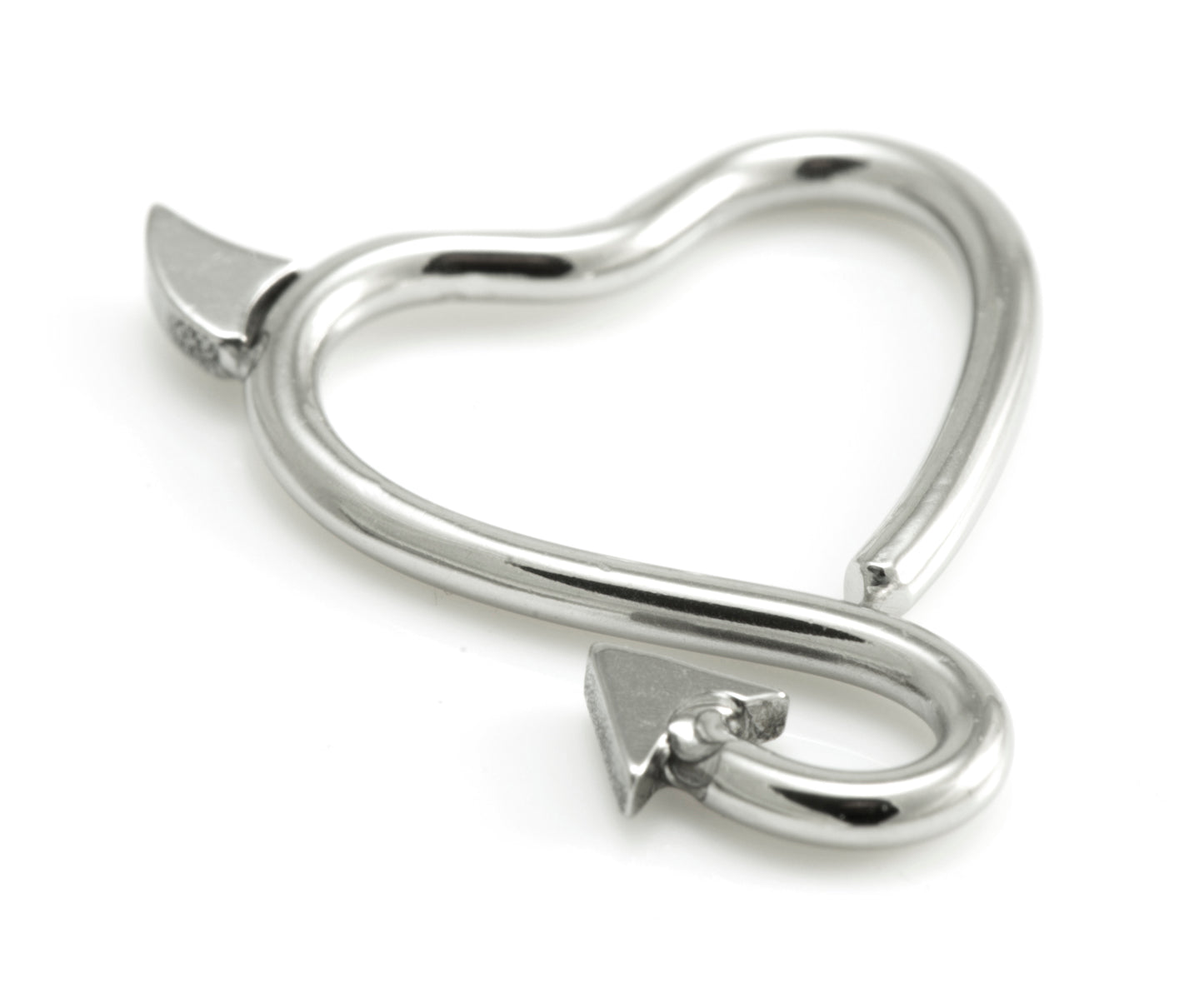 Steel Horny Heart Ring - HORNYHRING2