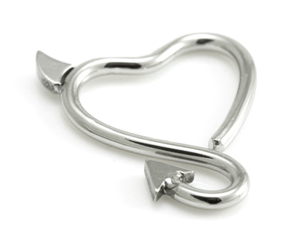 Steel Horny Heart Ring - HORNYHRING2