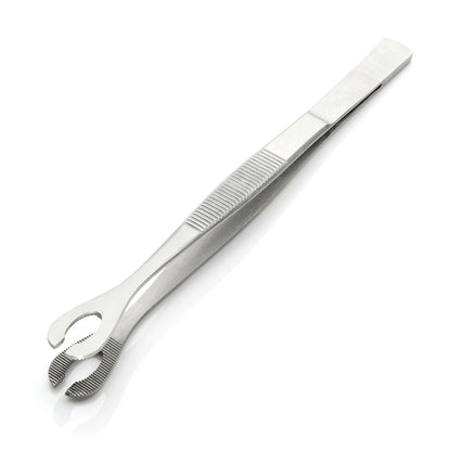 Sterilised Disposable Steel Slotted Sponge Forceps