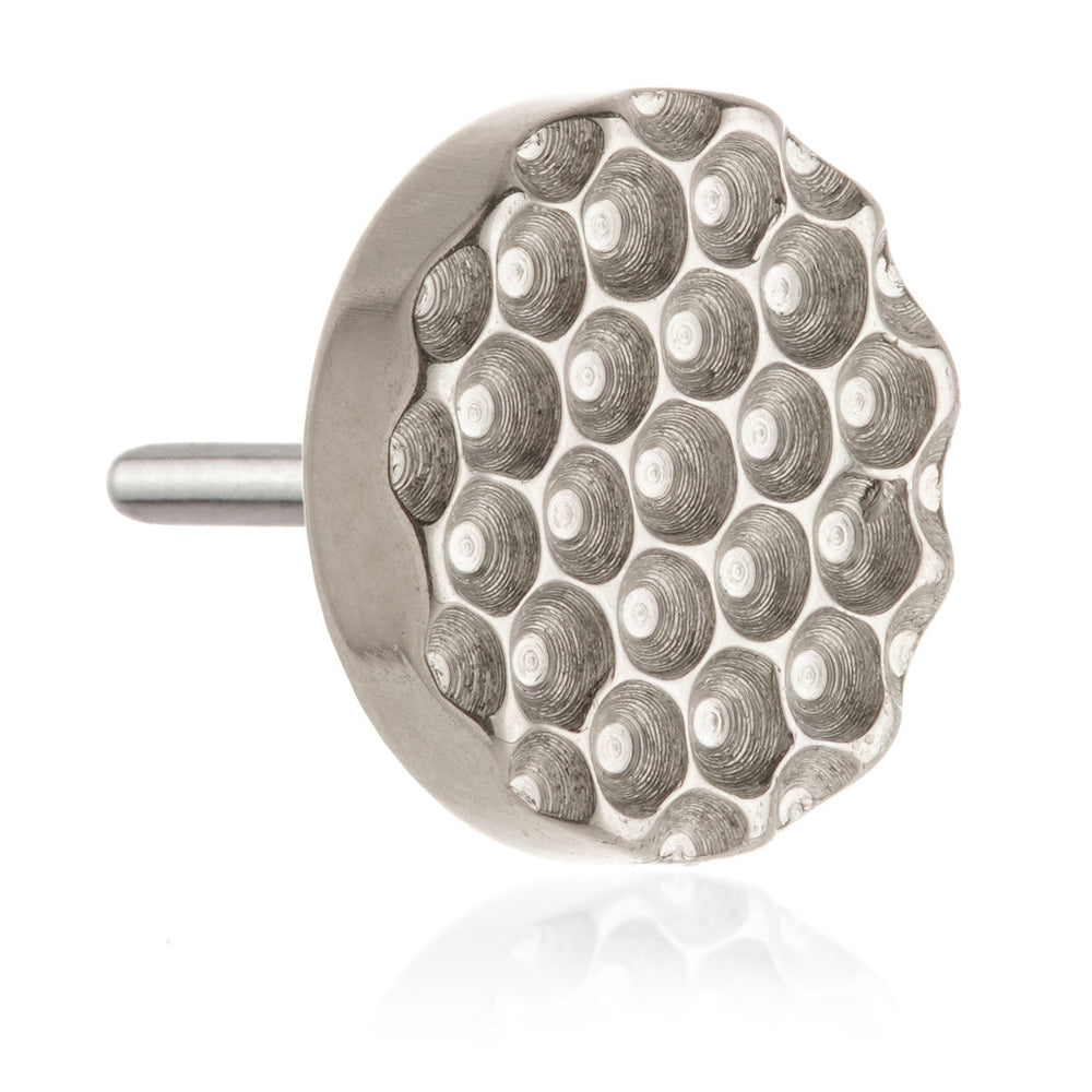 Ti Threadless Hammered Flat Disk Attachment - POP338