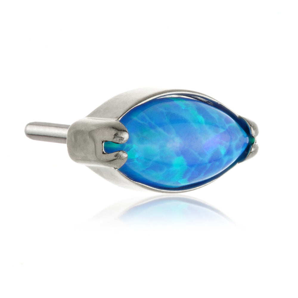 Titanium Threadless Opal Marquise Attachment