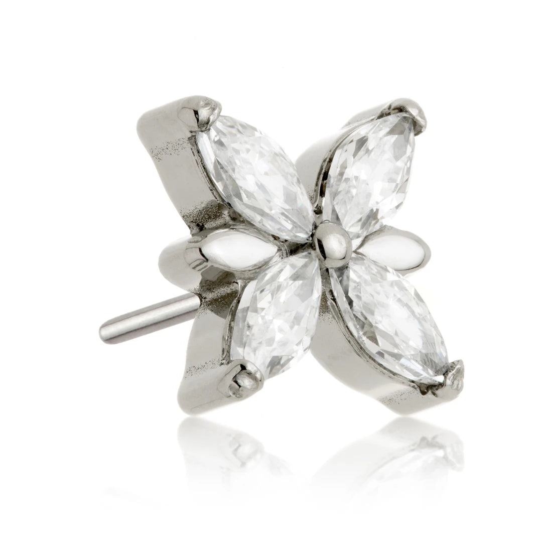 Ti Threadless Jewelled Butterfly Attachment
