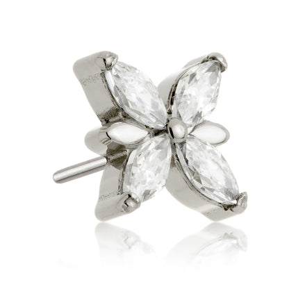 Ti Threadless Jewelled Butterfly Attachment
