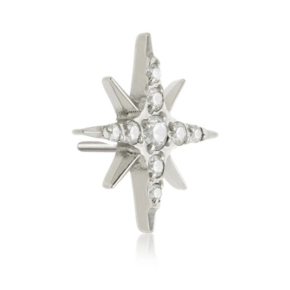 Ti Threadless Jewelled Eight Point Star Attachment