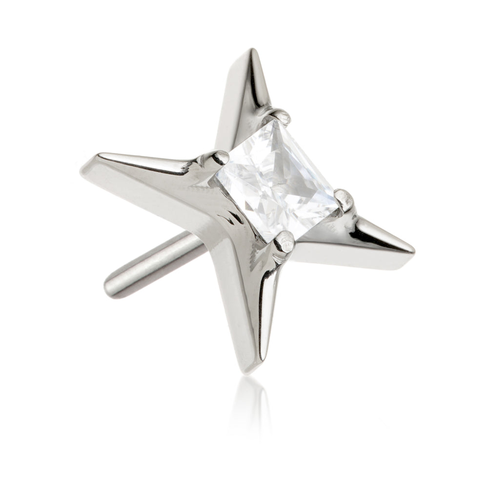 Ti Threadless Jewelled Pointed Star Attachment