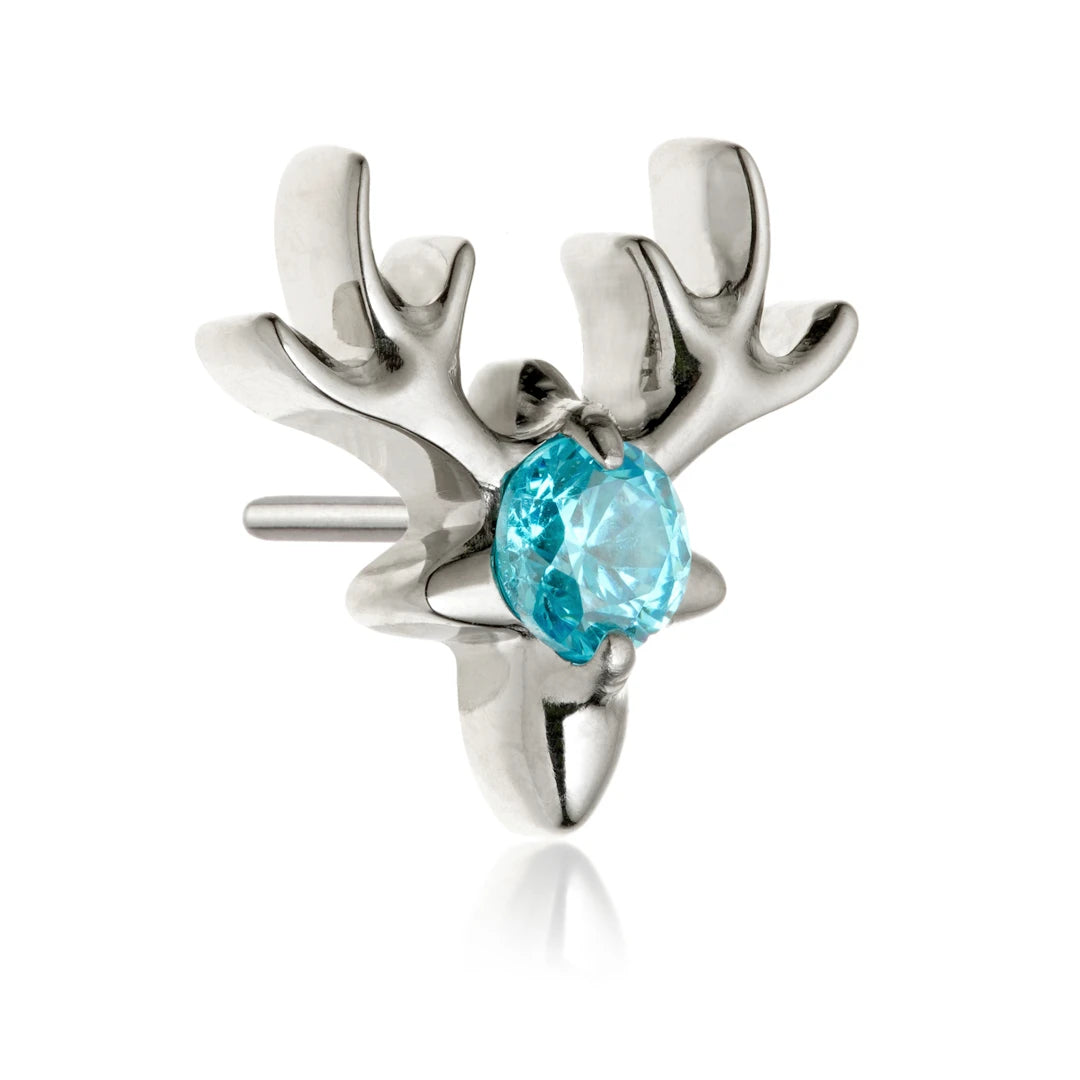 Ti Threadless Jewelled Deer Head Attachment