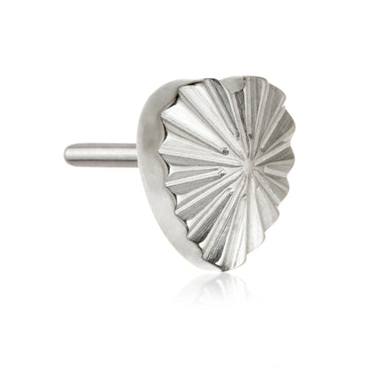 Ti Threadless Ridged Heart Attachment