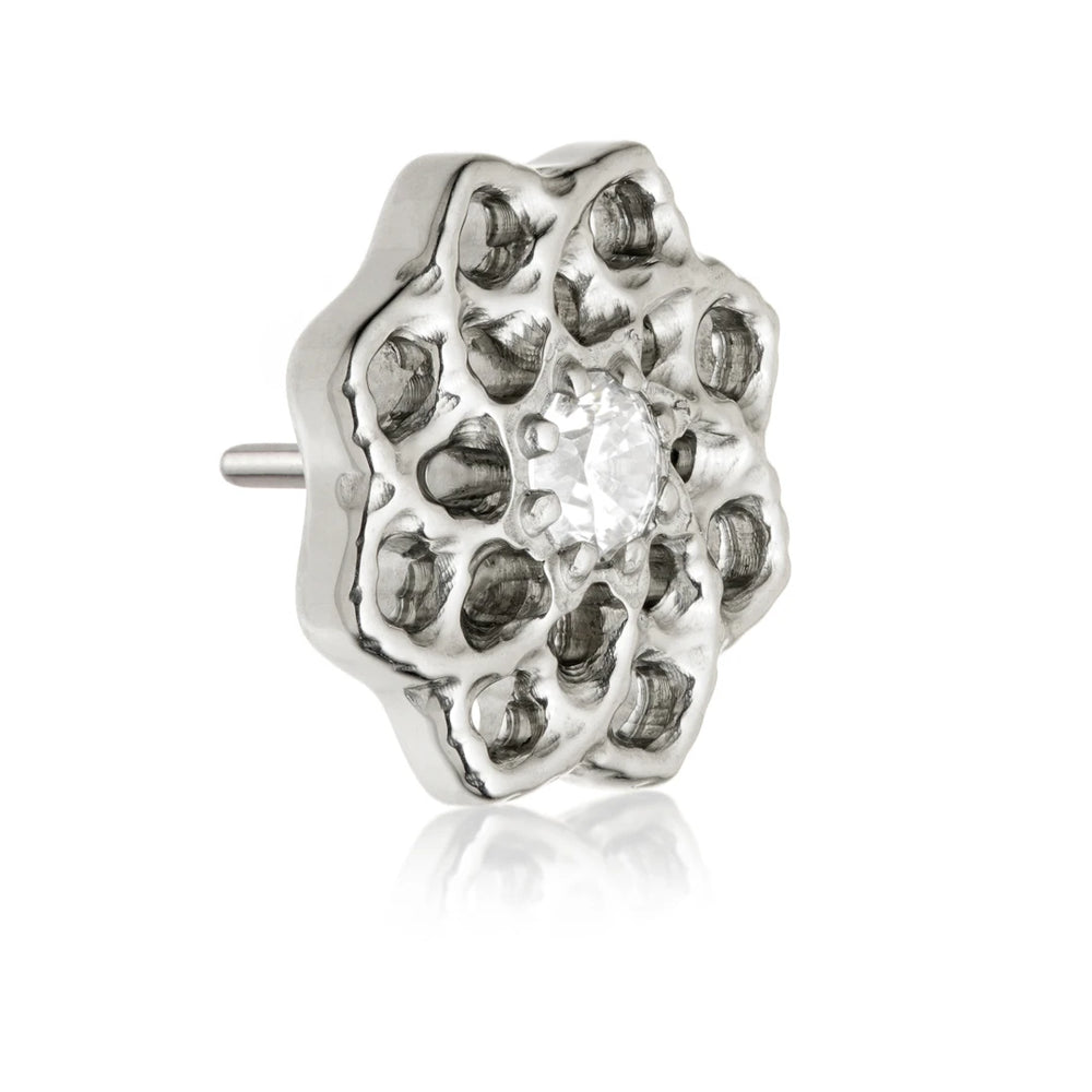 Ti Threadless Jewelled Open Petal Flower Attachment