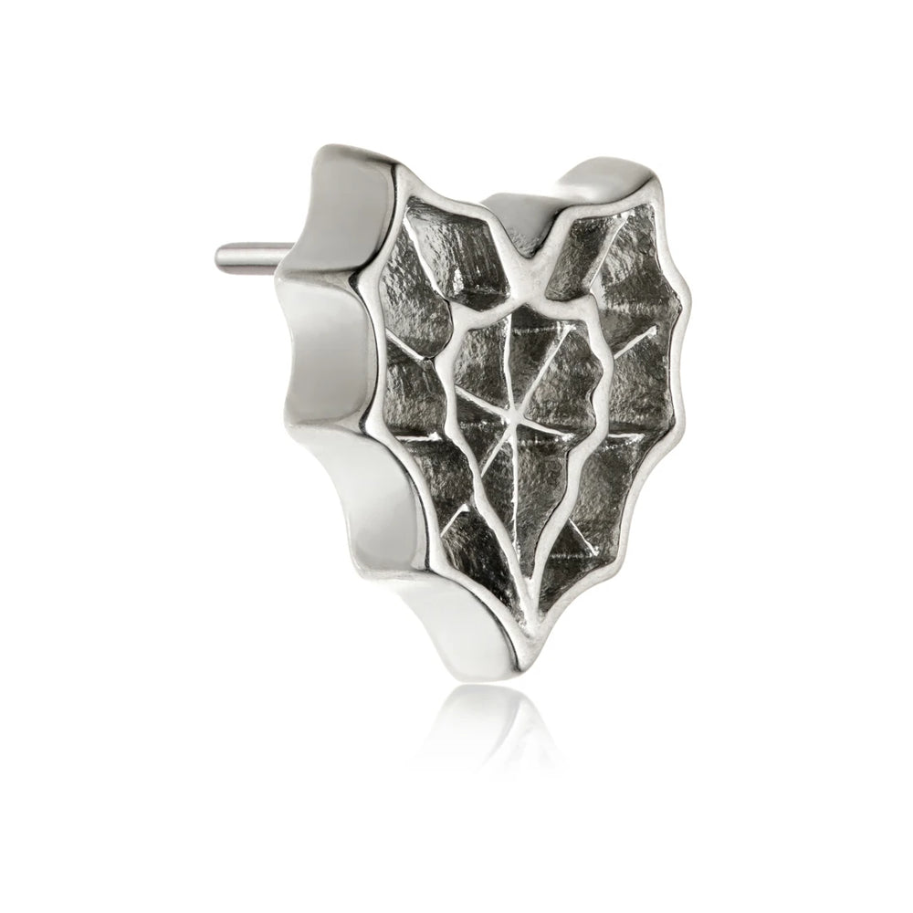 Ti Threadless Spider Web Heart Attachment