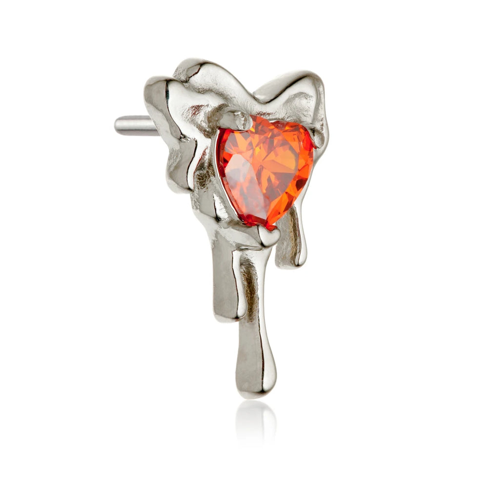 Ti Threadless Jewelled Molten Heart Attachment