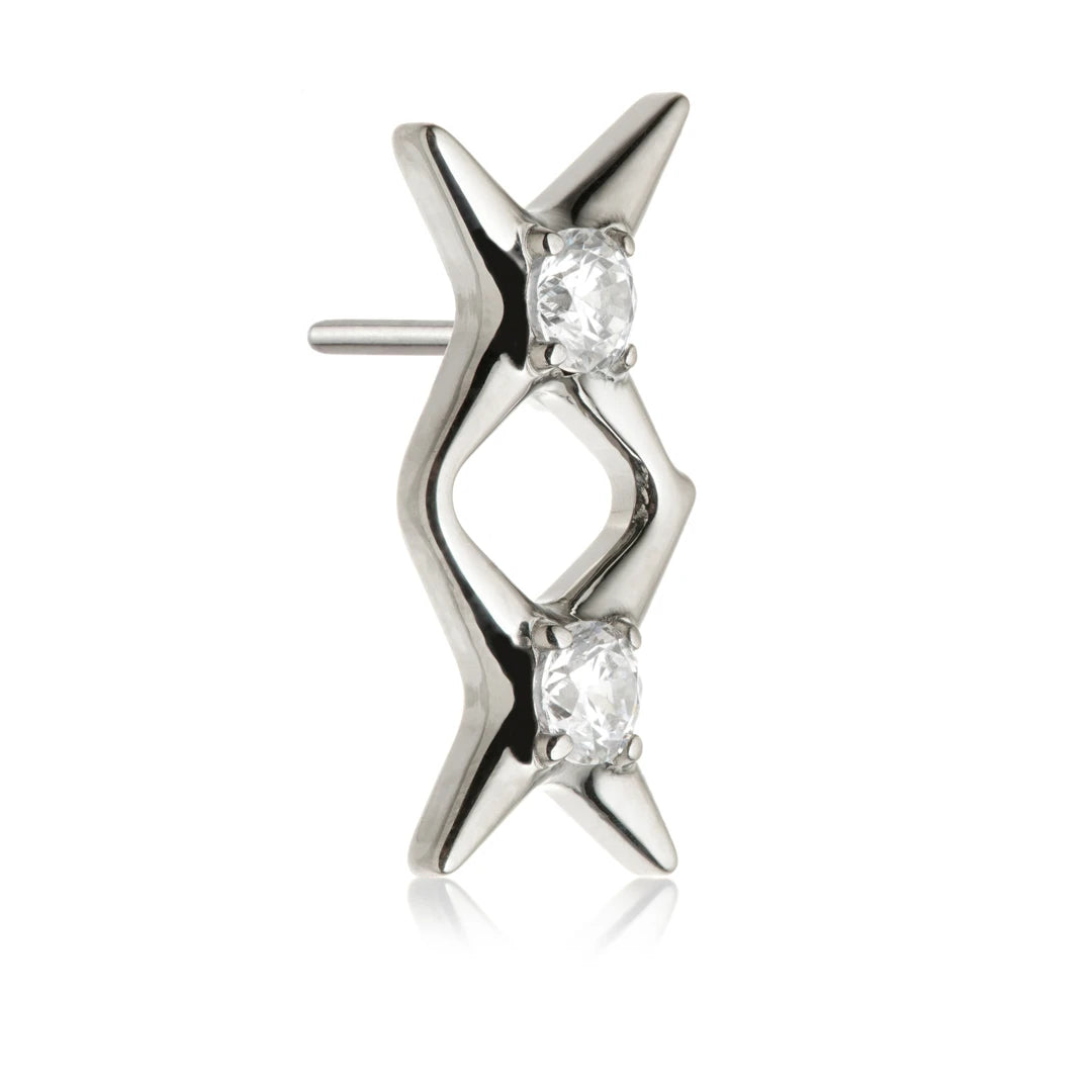 Ti Threadless Double Jewelled Star Attachment