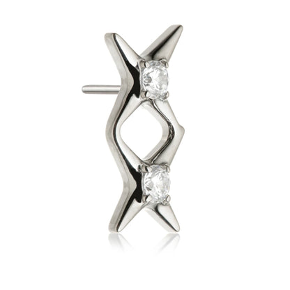 Ti Threadless Double Jewelled Star Attachment