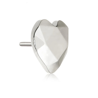 Ti Threadless Diamond Cut Heart Attachment