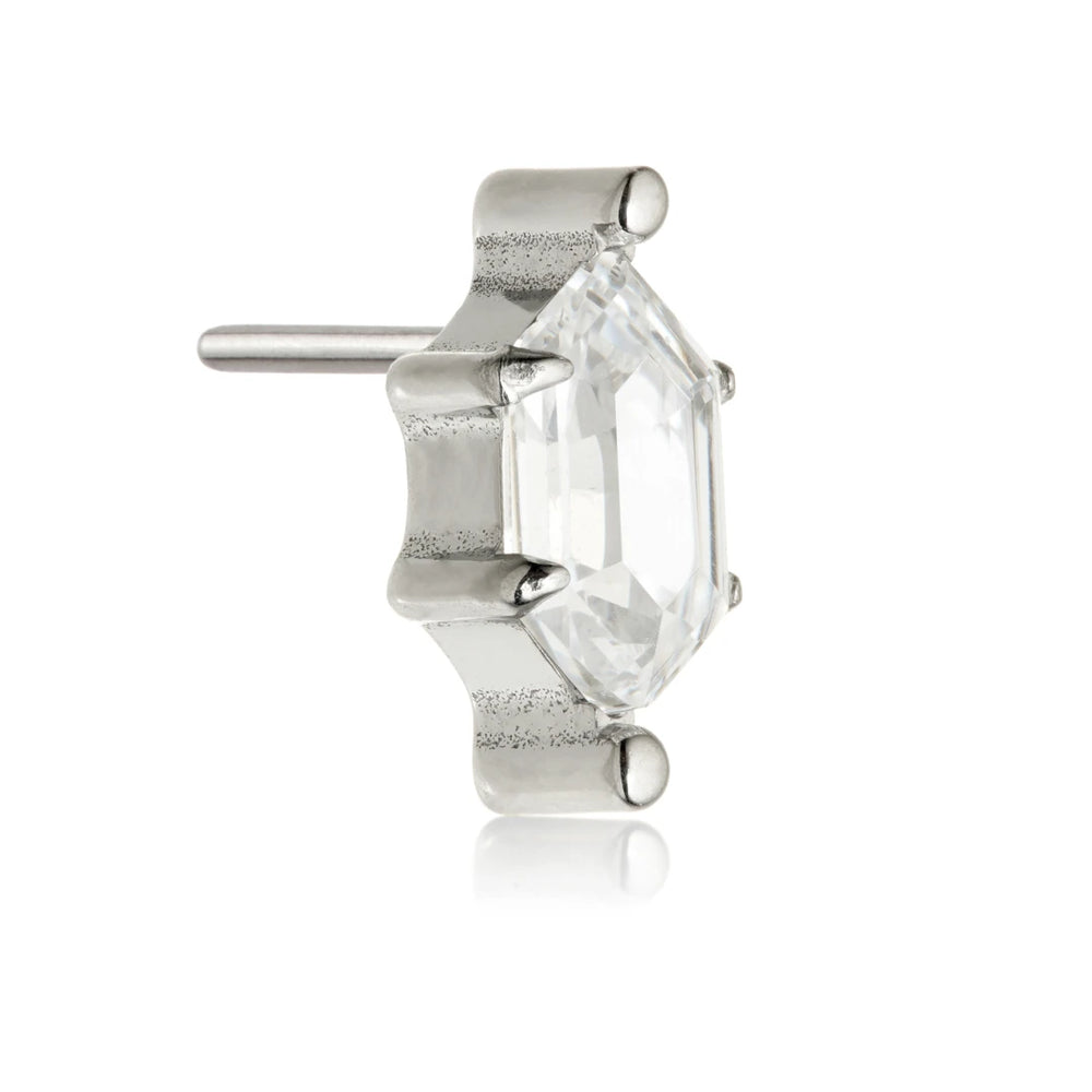 Ti Threadless Jewelled Prong Hexagon Attachment
