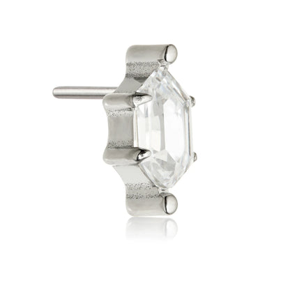 Ti Threadless Jewelled Prong Hexagon Attachment
