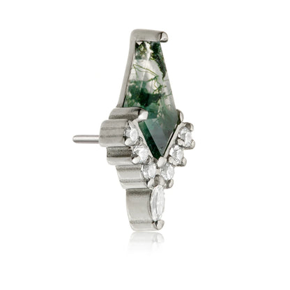 Ti Threadless Moss Agate Kite Cluster Attachment