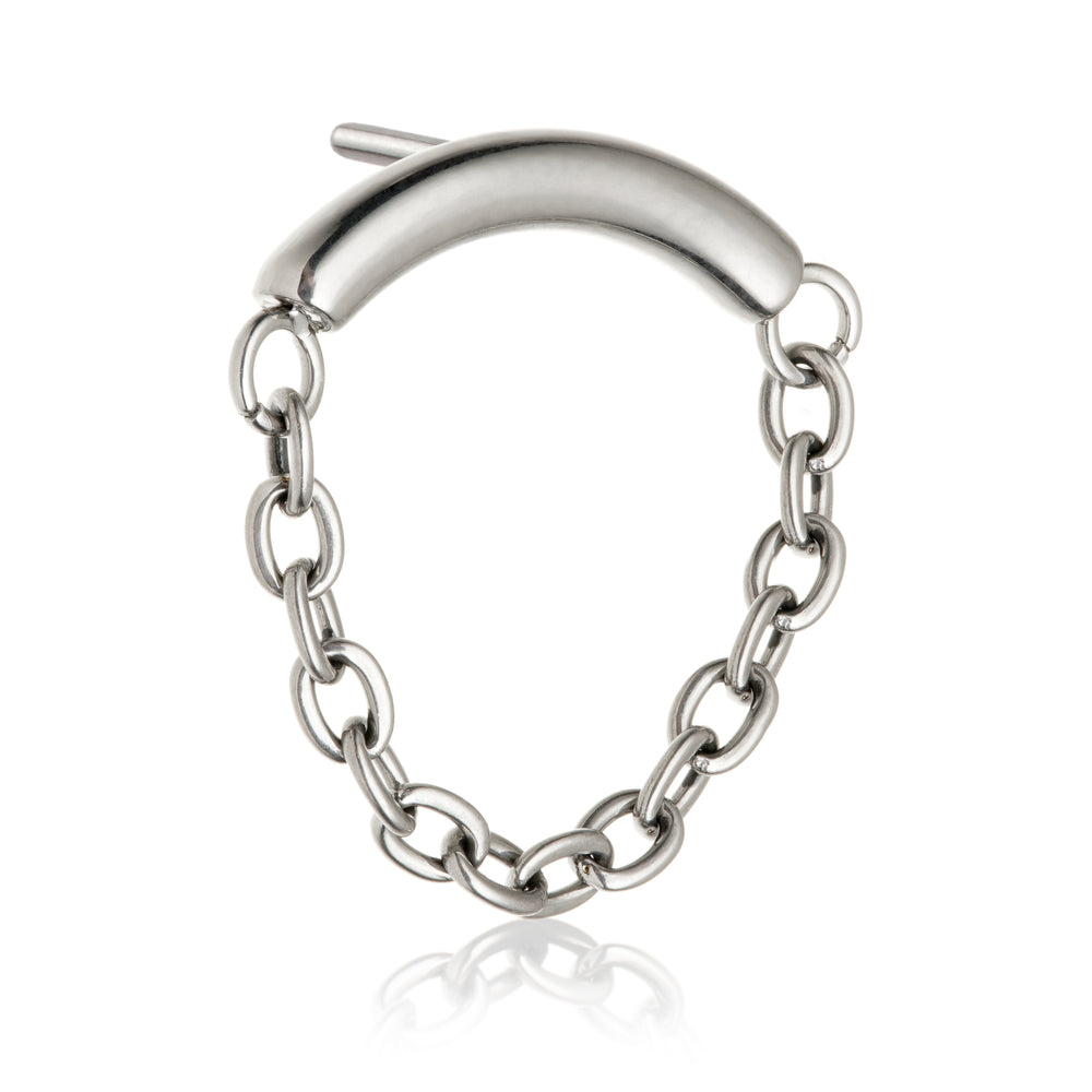 Titanium Threadless Attachment with Hanging Chain