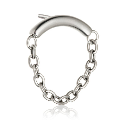 Titanium Threadless Attachment with Hanging Chain