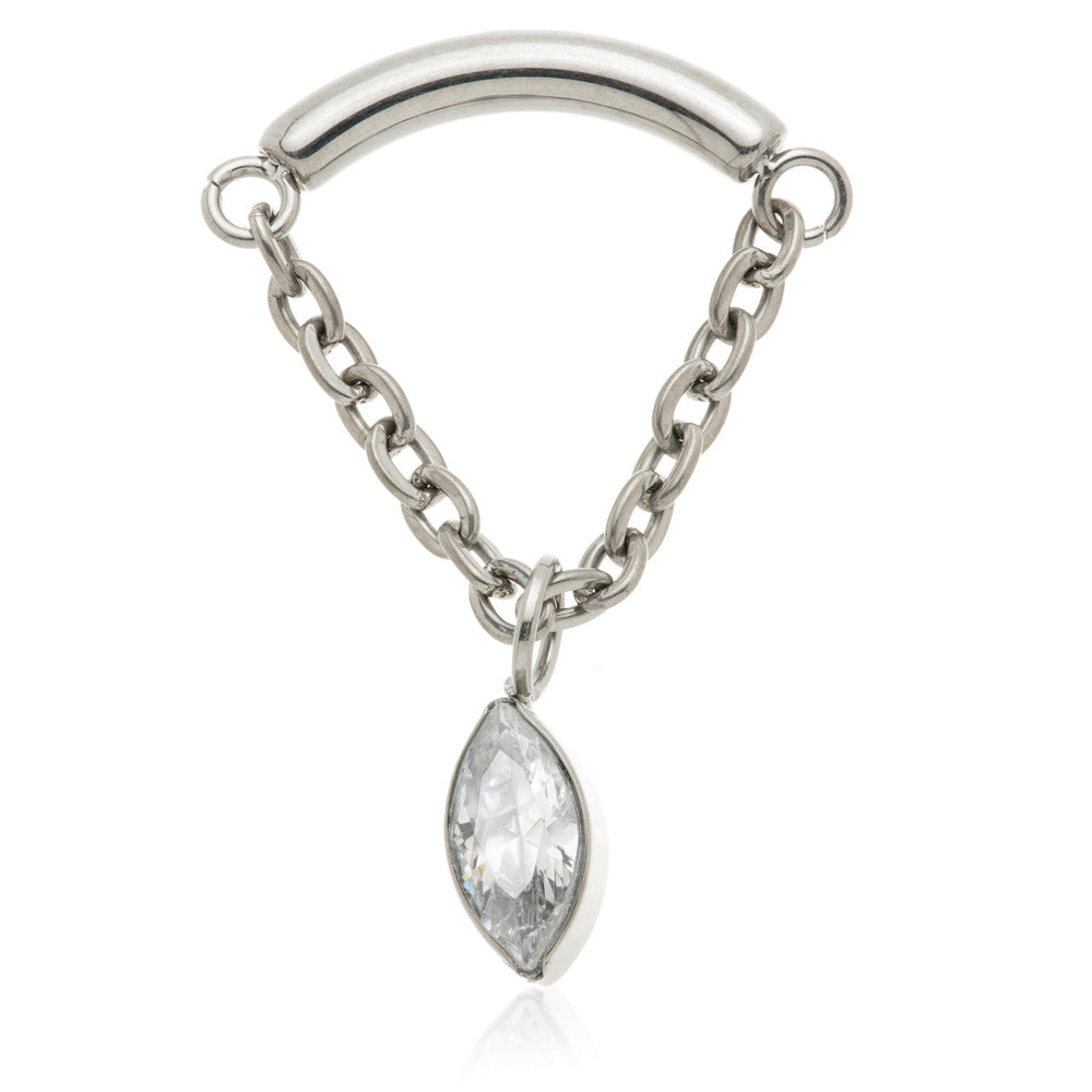 Ti Internal Attachment With Marquise Hanging Chain