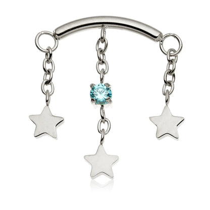 Ti Internal Hanging Chain With Multi Star and Gem Attachment