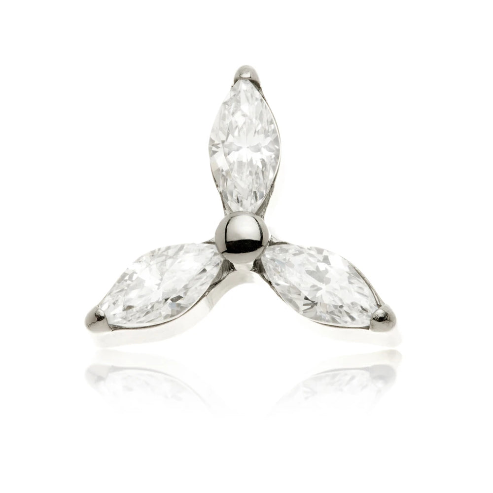 Ti Internal Jewelled 3 Petal Flower Attachment