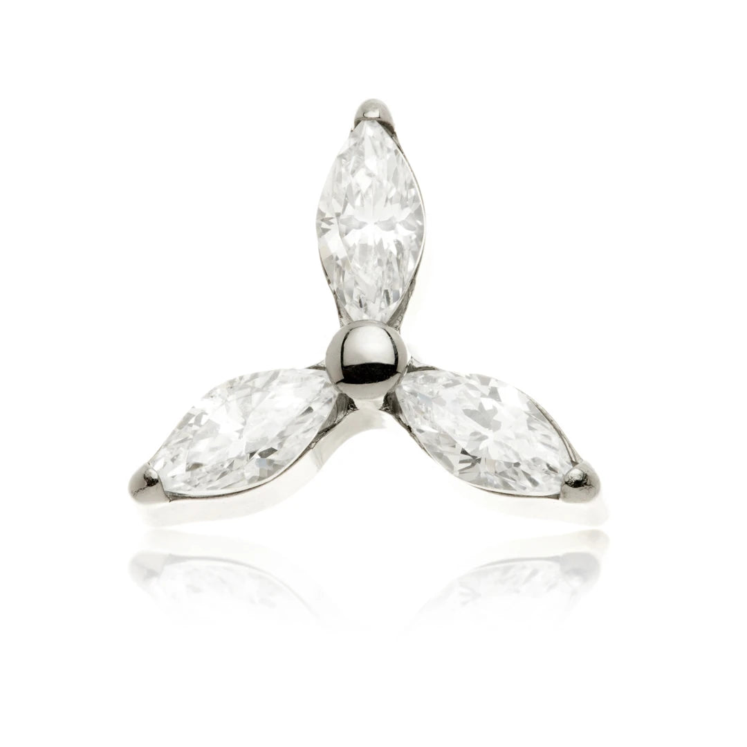 Ti Internal Jewelled 3 Petal Flower Attachment