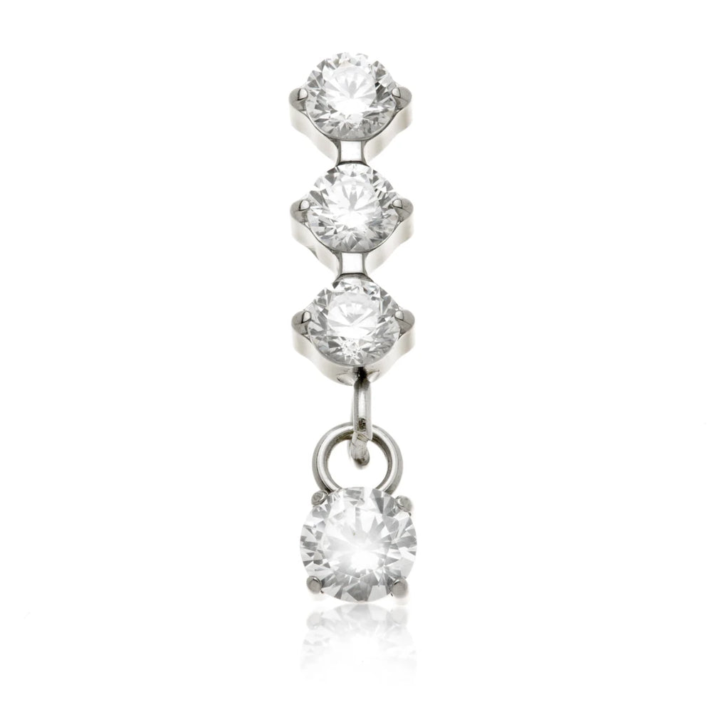 Ti Internal Triple Gem with Hanging Gem Attachment