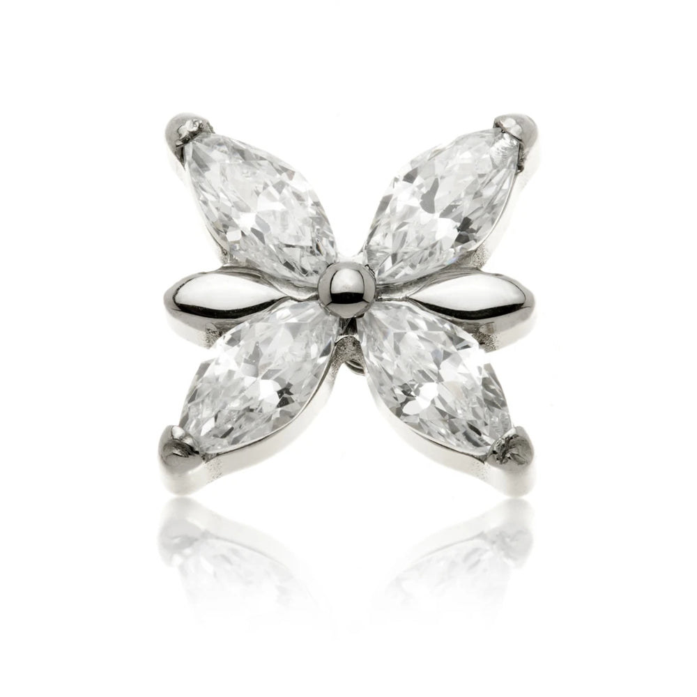 Ti Internal Jewelled Butterfly Attachment